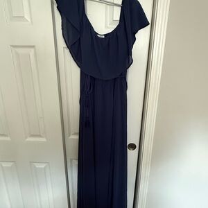 Elegant Navy Blue Maxi Dress